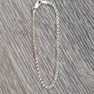 Silver wheat chain bracelet